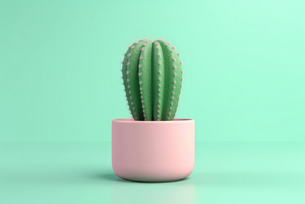Cactus plant houseplant flowerpot. AI generated Image by rawpixel.