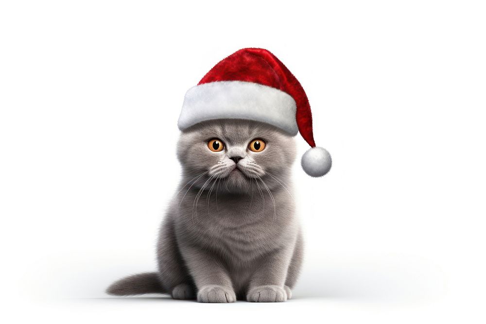 Christmas mammal animal kitten. AI generated Image by rawpixel.