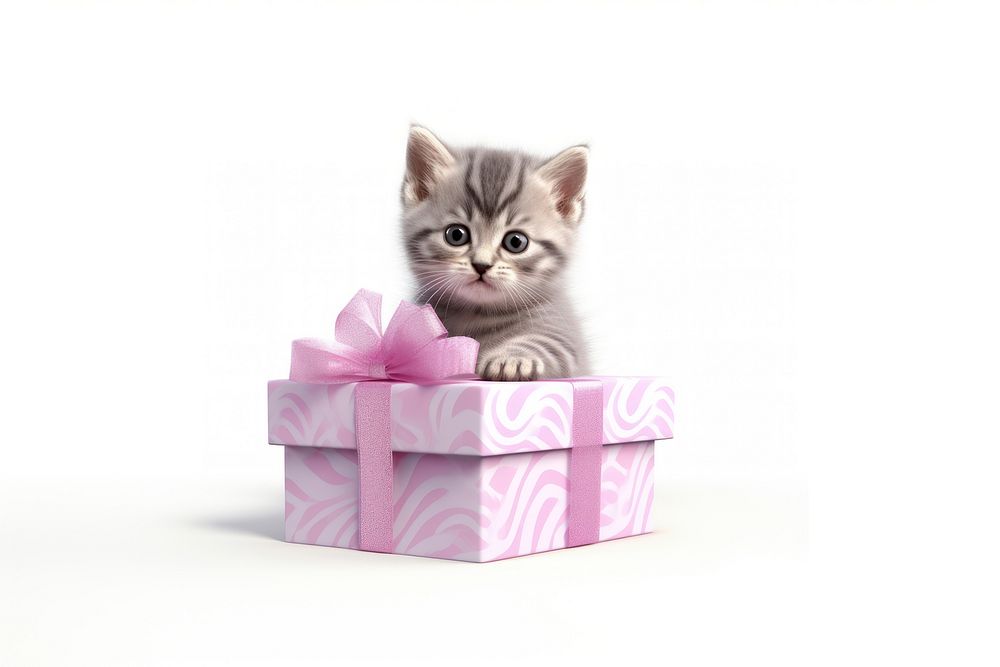 Mammal kitten animal gift. AI generated Image by rawpixel.