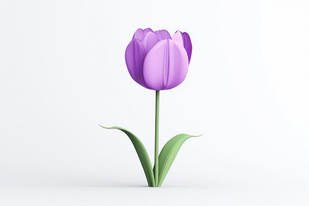 Tulip blossom flower purple. AI generated Image by rawpixel.