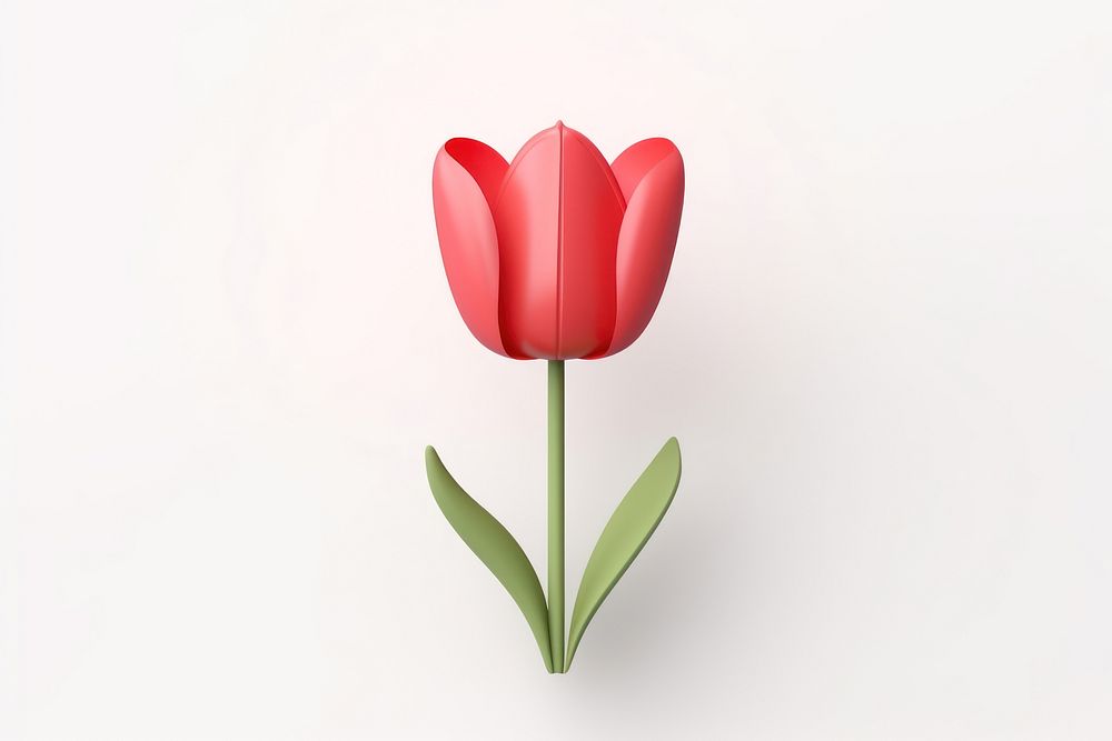 Tulip flower plant red. AI generated Image by rawpixel.
