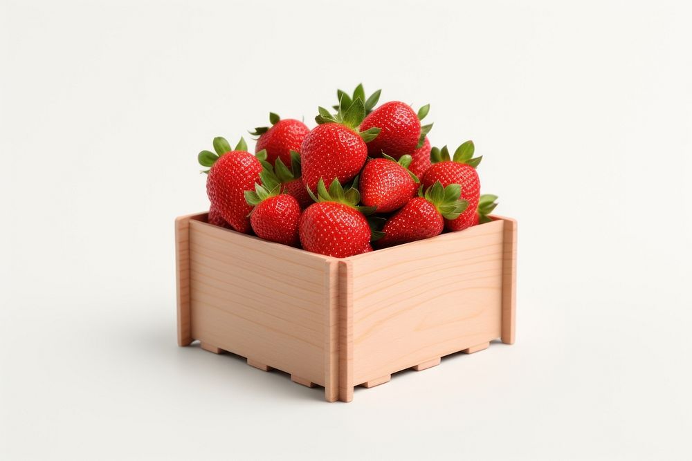 Strawberry box fruit plant. AI generated Image by rawpixel.