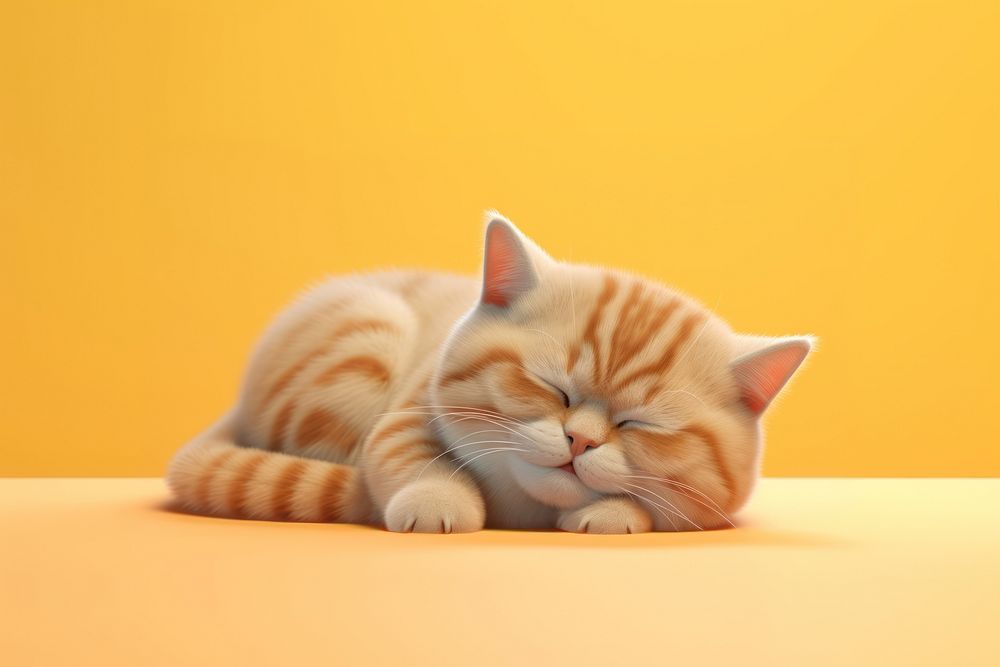 Sleeping animal mammal kitten. AI generated Image by rawpixel.