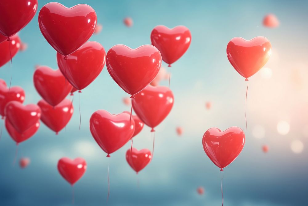 Love balloon heart celebration. AI generated Image by rawpixel.