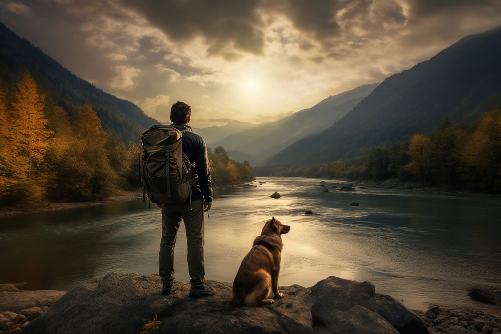 Dog adventure outdoors backpack. 