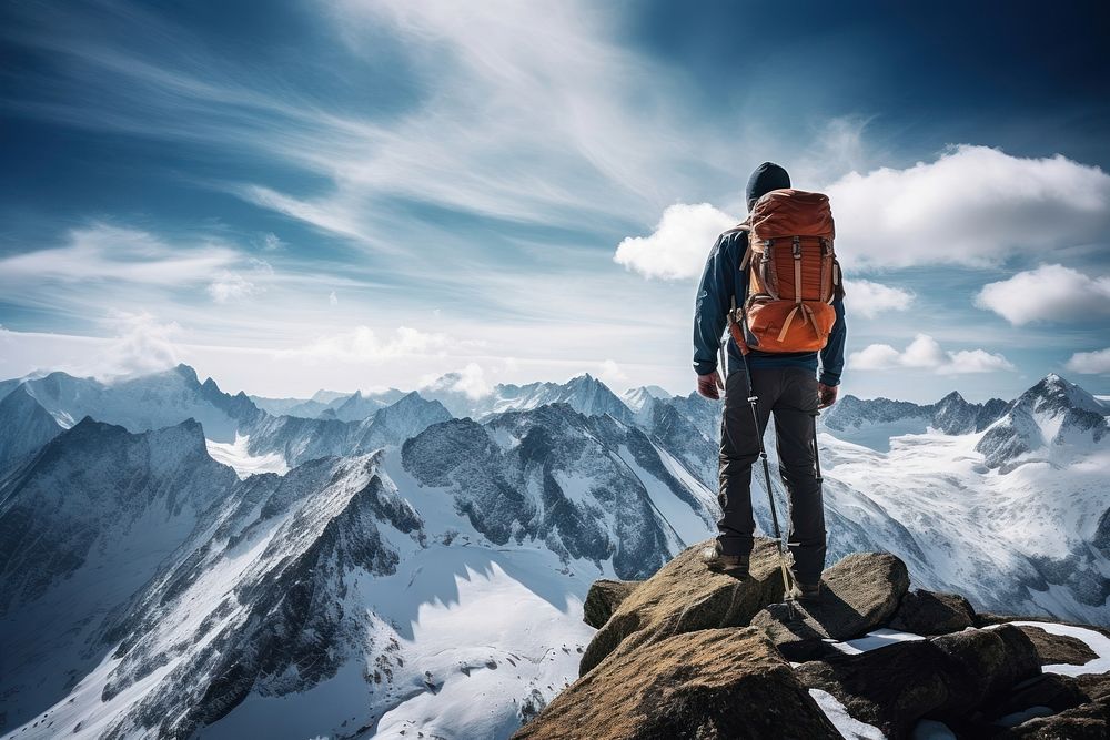 Backpacking recreation adventure standing. AI | Premium Photo - rawpixel