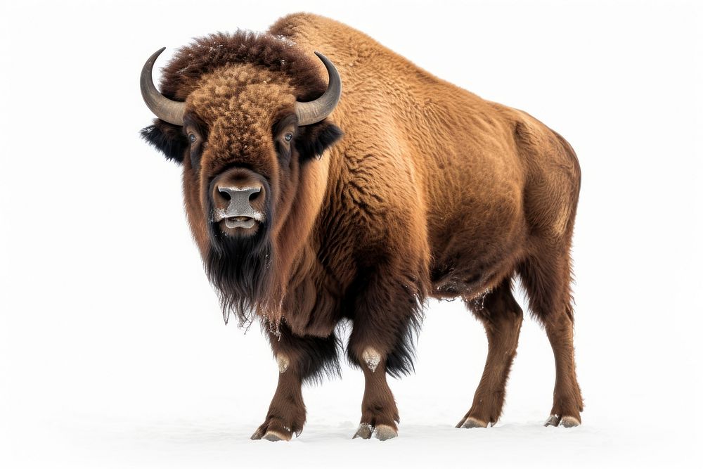 Bison livestock wildlife mammal. AI generated Image by rawpixel.