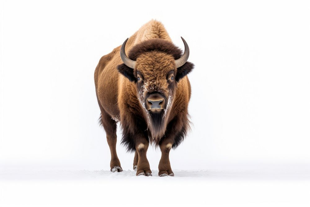 Bison livestock wildlife animal. AI generated Image by rawpixel.