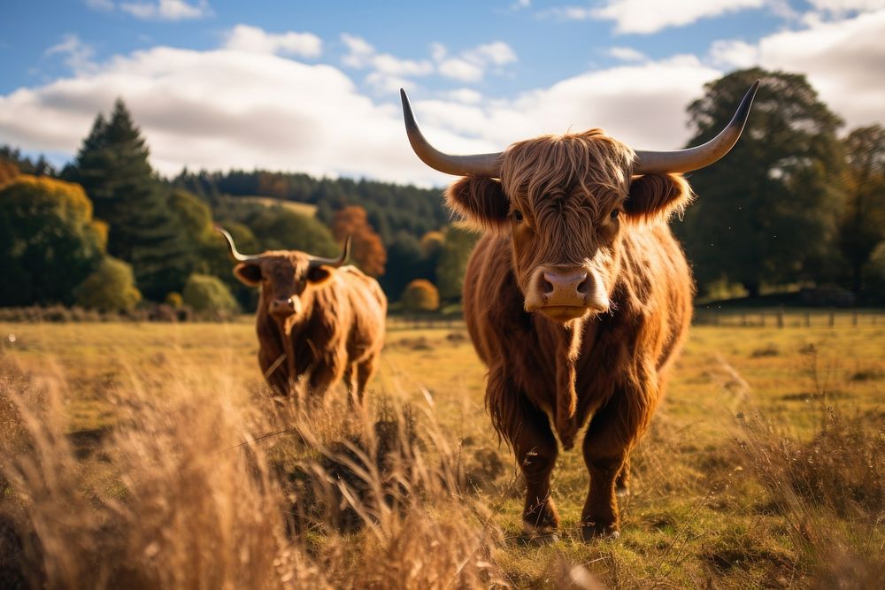 Animal livestock landscape outdoors. AI generated Image by rawpixel.