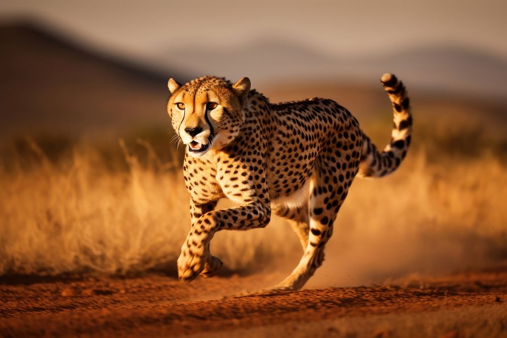 Cheetah animal landscape wildlife. 