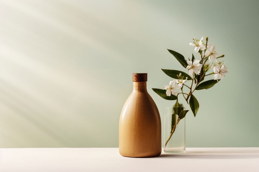 Bottle flower plant vase. AI generated Image by rawpixel.