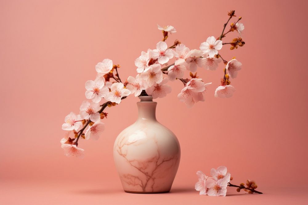 Blossom ceramic flower plant. AI generated Image by rawpixel.