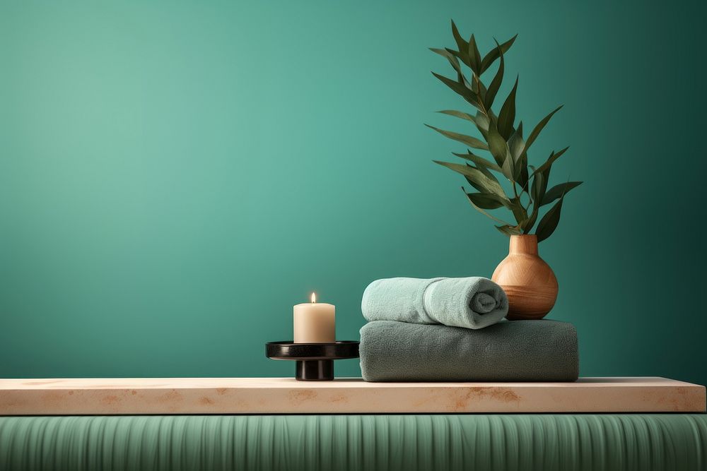 Towel plant home spa. AI generated Image by rawpixel.