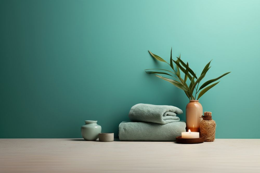 Towel spa furniture indoors. AI generated Image by rawpixel.