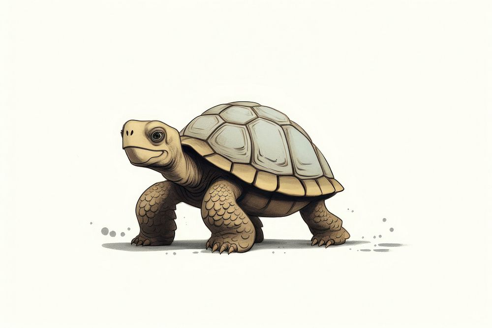 Animal reptile cartoon drawing. AI generated Image by rawpixel.