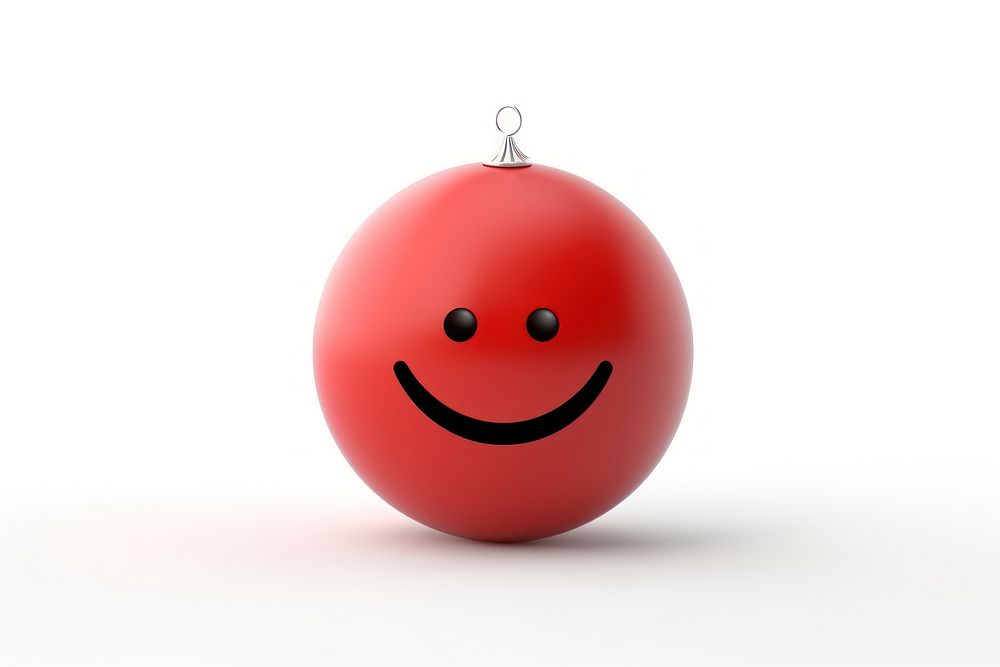 Christmas smiling sphere white background. AI generated Image by rawpixel.