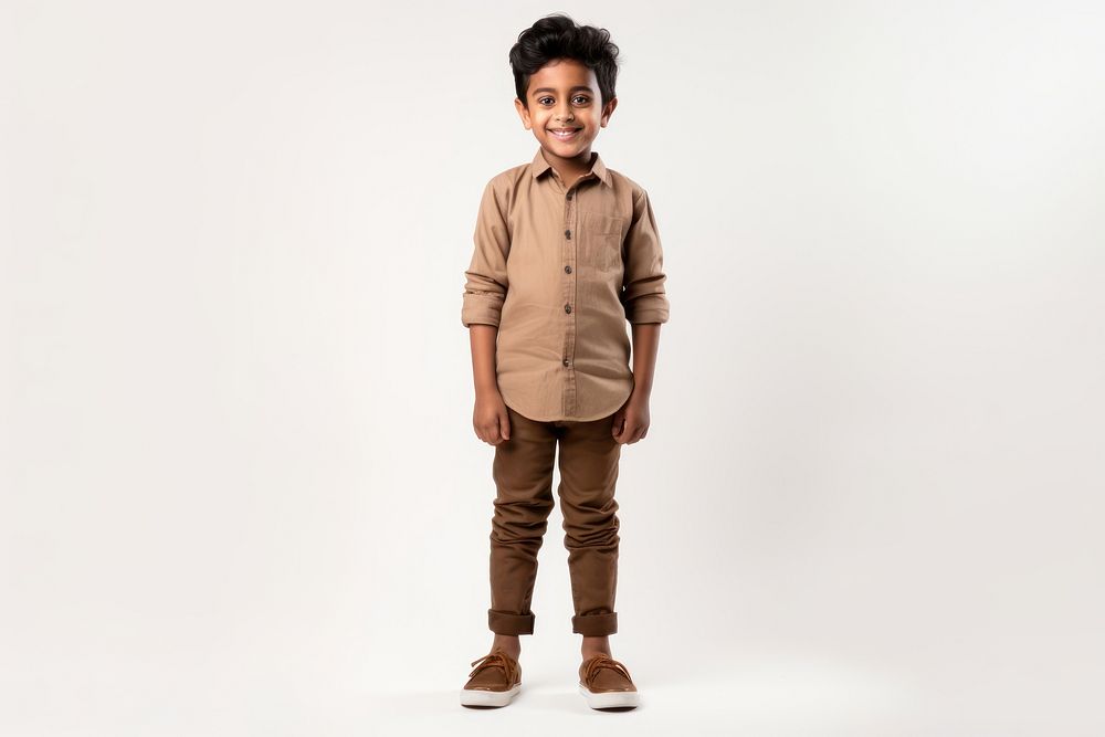 Standing sleeve child khaki. 