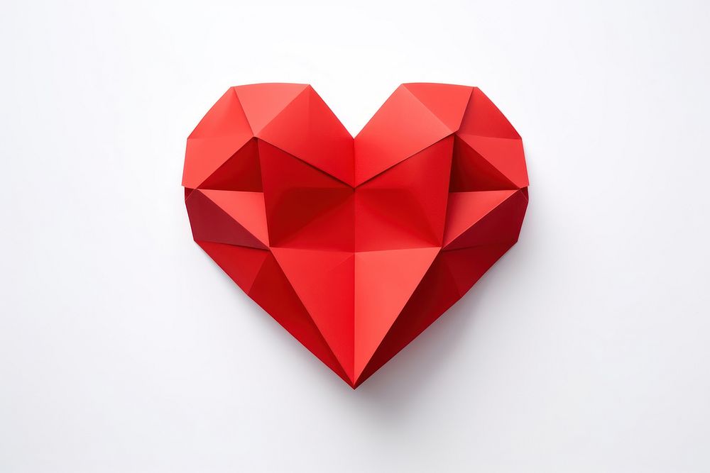 Paper heart red creativity. AI generated Image by rawpixel.