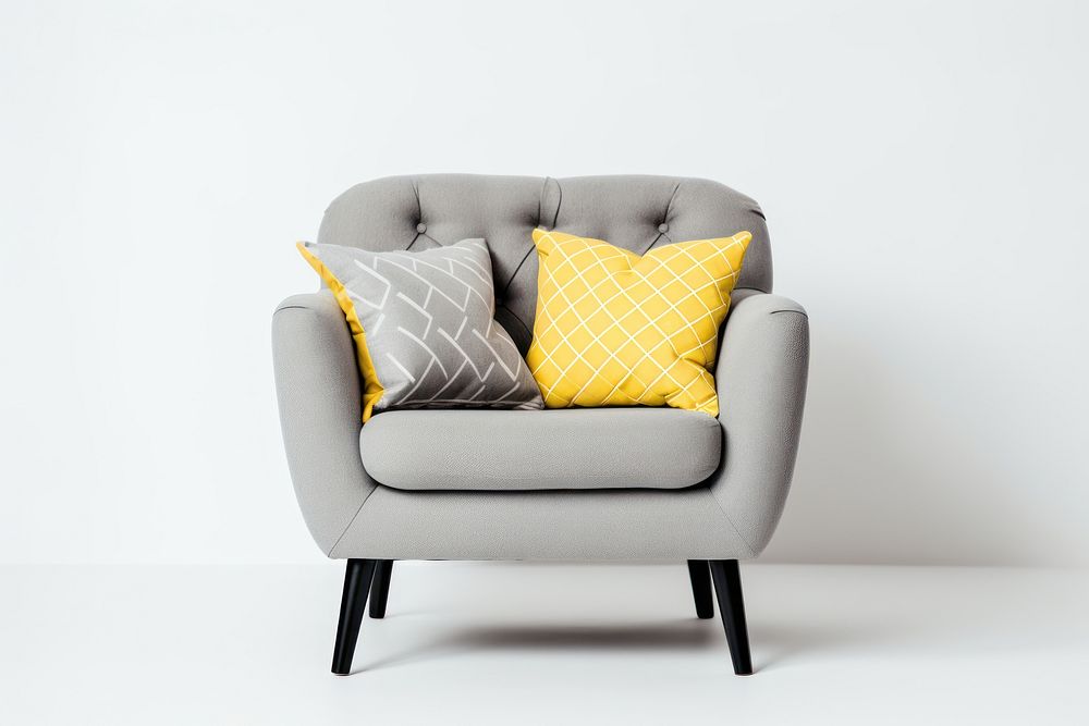Armchair pillow furniture cushion. AI generated Image by rawpixel.