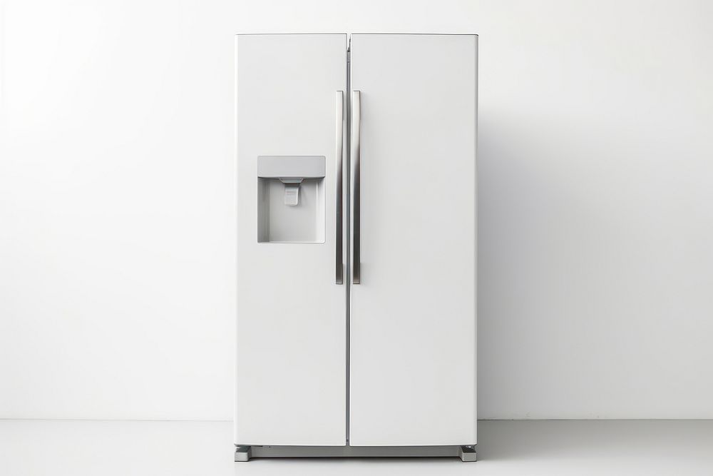 Refrigerator appliance white background technology. AI generated Image by rawpixel.