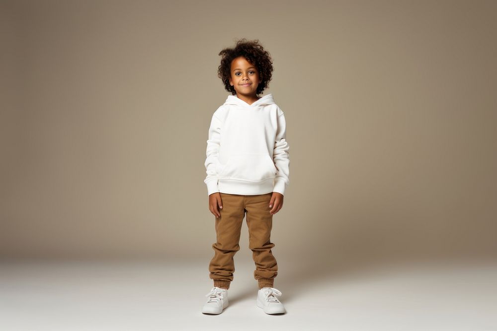 Sweatshirt standing child white. AI generated Image by rawpixel.