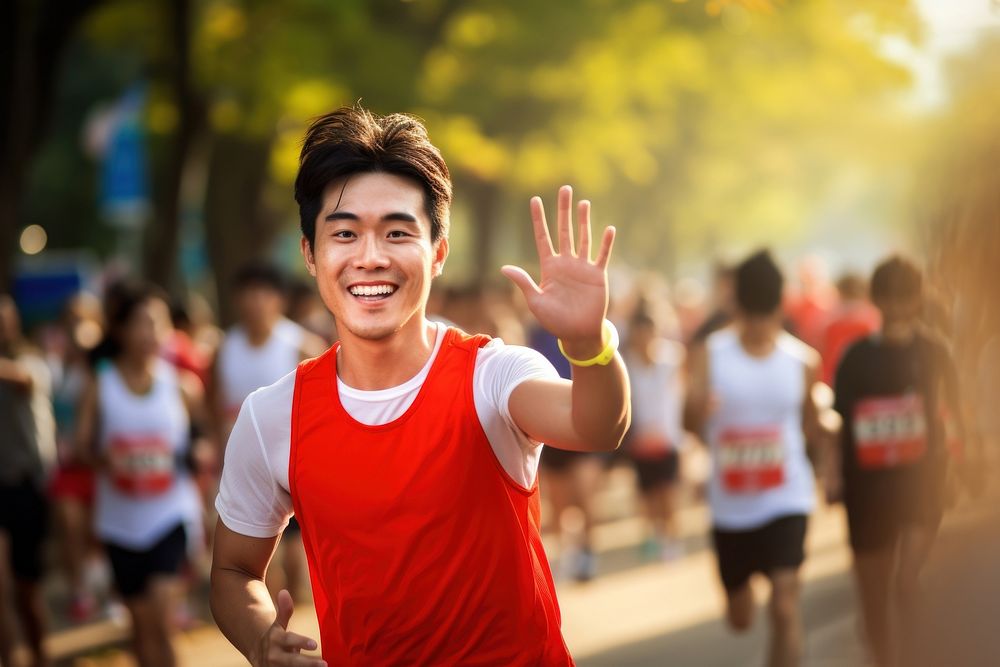 Running happy hand determination. AI generated Image by rawpixel.