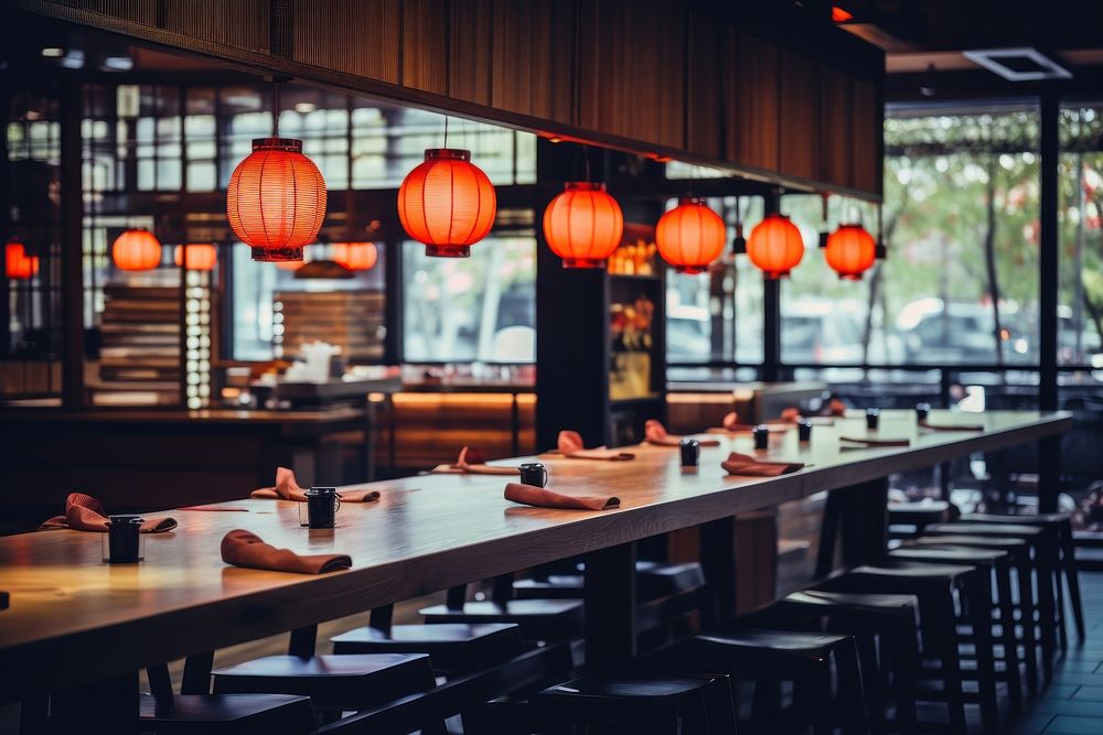 Restaurant cafeteria indoors table. 