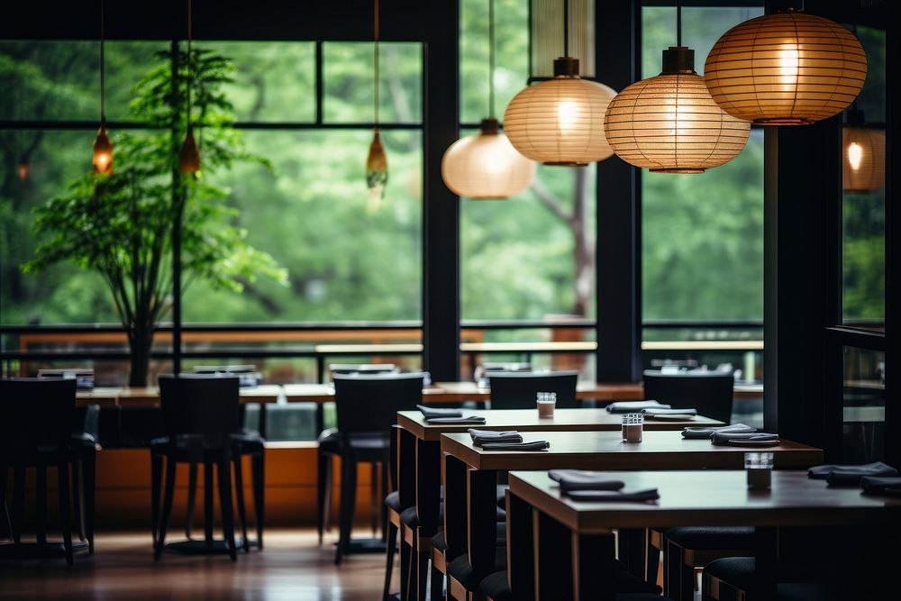 Restaurant architecture furniture cafeteria. 