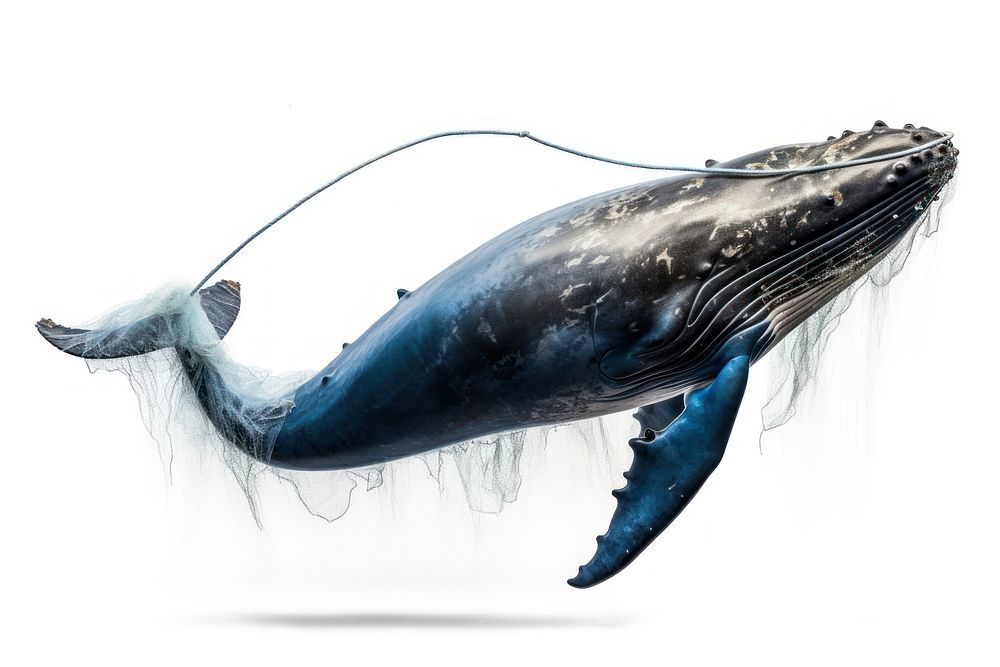 Whale fish swimming animal. AI generated Image by rawpixel.