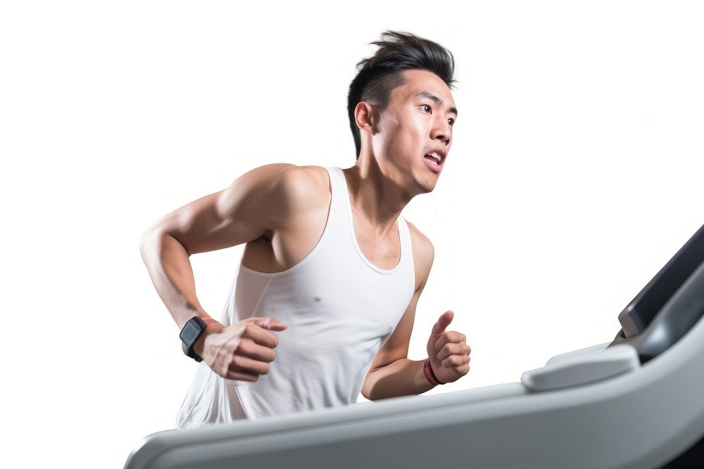 Treadmill sports white background determination. AI generated Image by rawpixel.