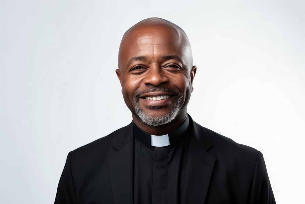 Priest adult happiness portrait. AI generated Image by rawpixel.