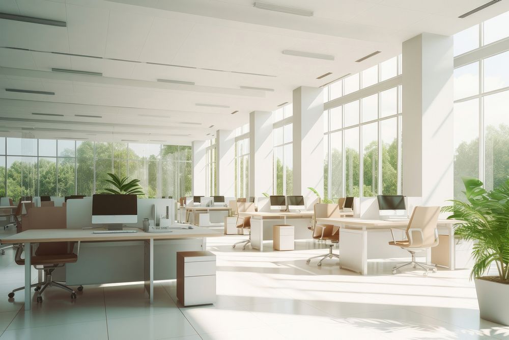 Office architecture furniture building. AI generated Image by rawpixel.