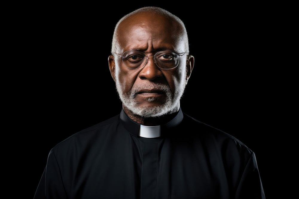 Portrait glasses priest adult. AI generated Image by rawpixel.
