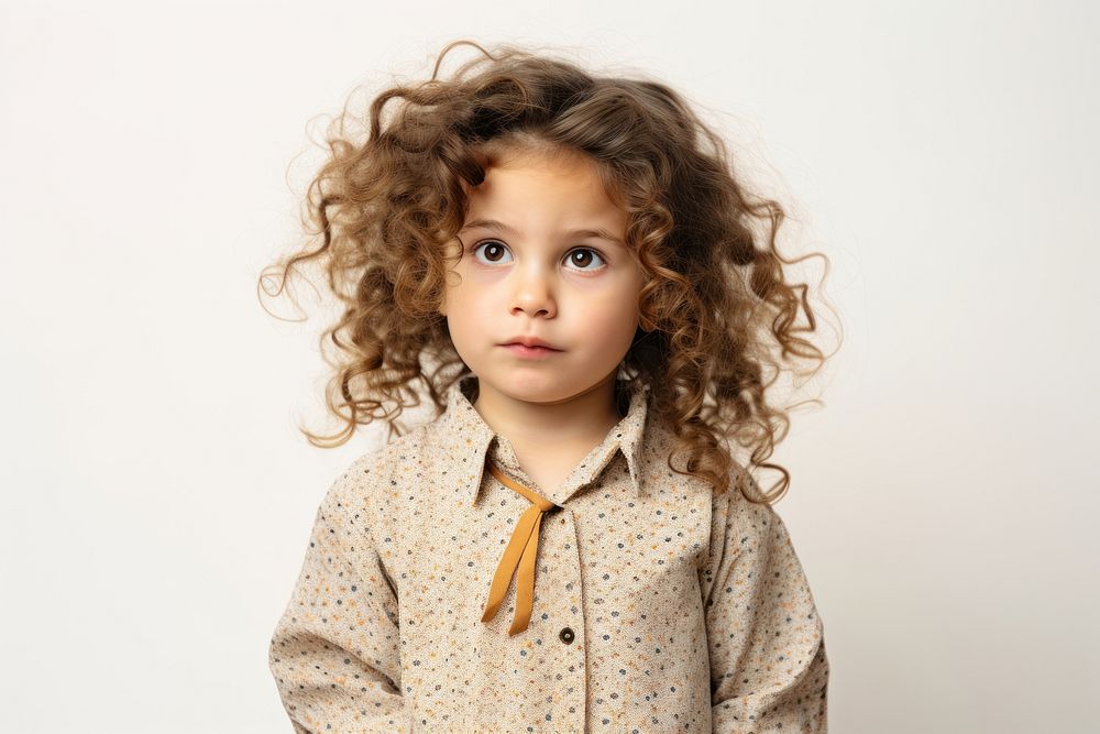 Portrait child photo girl. AI generated Image by rawpixel.