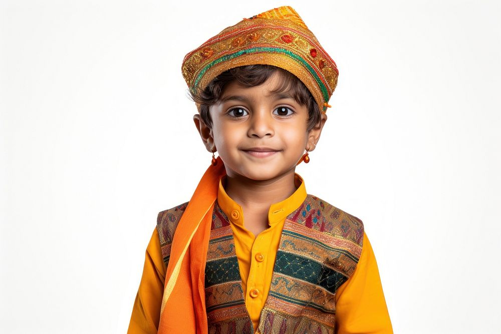 Portrait turban child photo. AI generated Image by rawpixel.