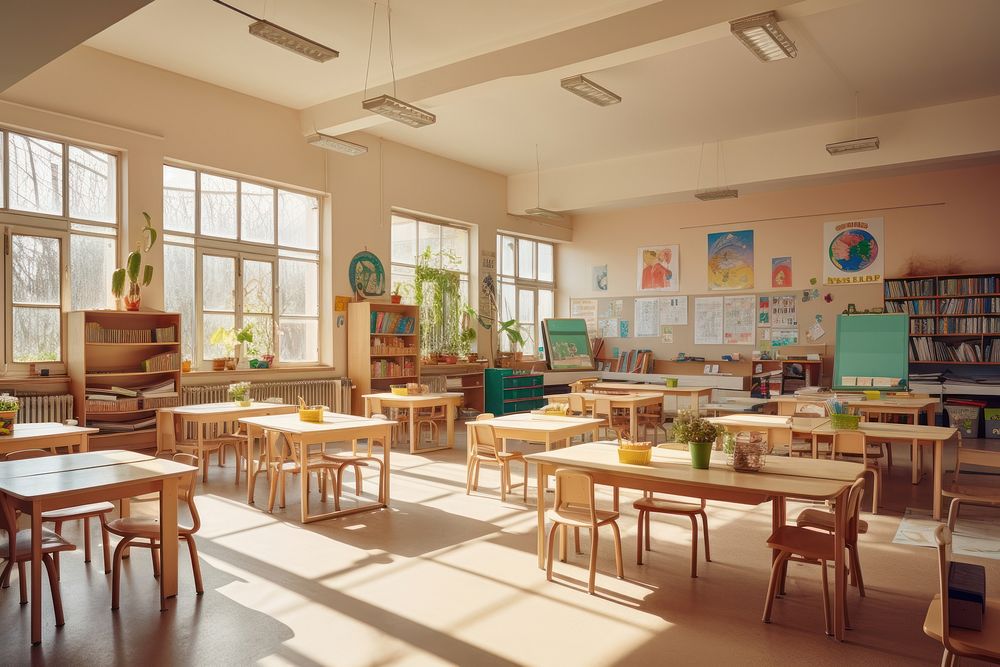 School room kindergarten architecture. AI generated Image by rawpixel.