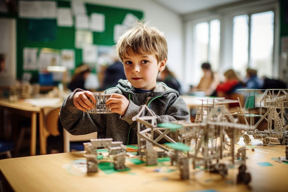 Child classroom student concentration. AI generated Image by rawpixel.