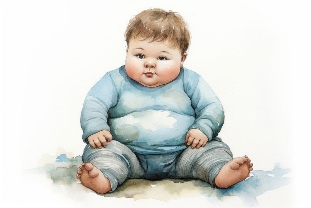 Sitting baby photography portrait. AI generated Image by rawpixel.