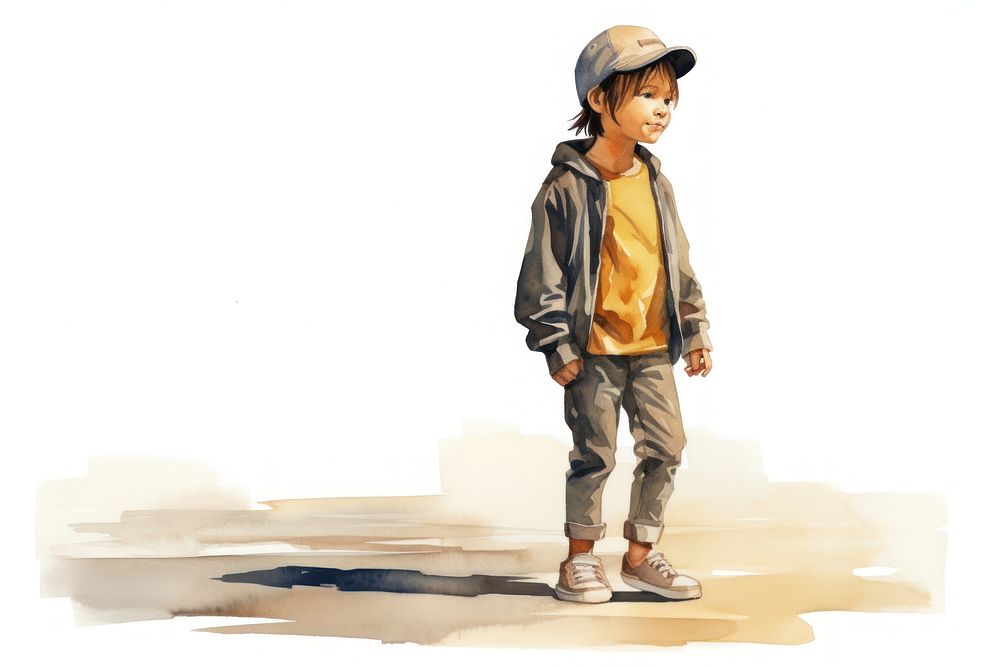 Footwear kid creativity standing. AI generated Image by rawpixel.