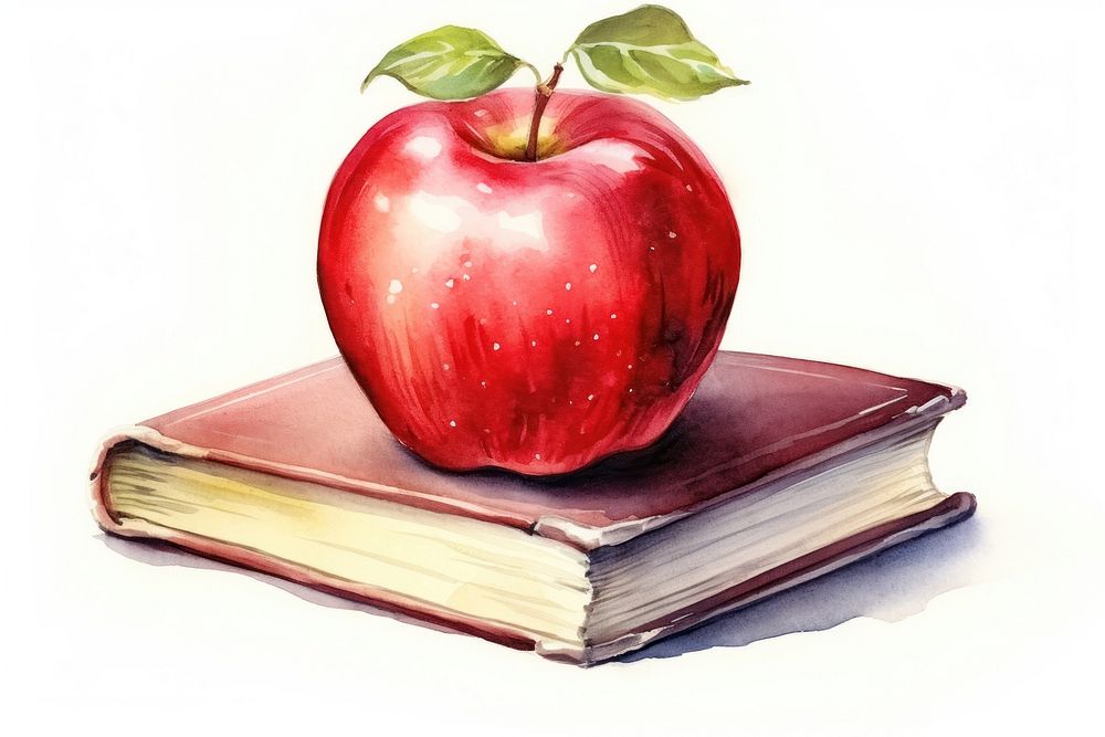 Apple book publication fruit. AI generated Image by rawpixel.