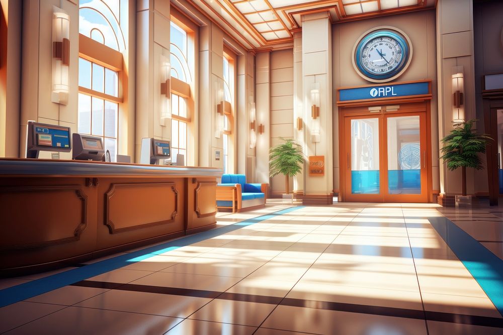 Architecture building flooring lobby. AI generated Image by rawpixel.