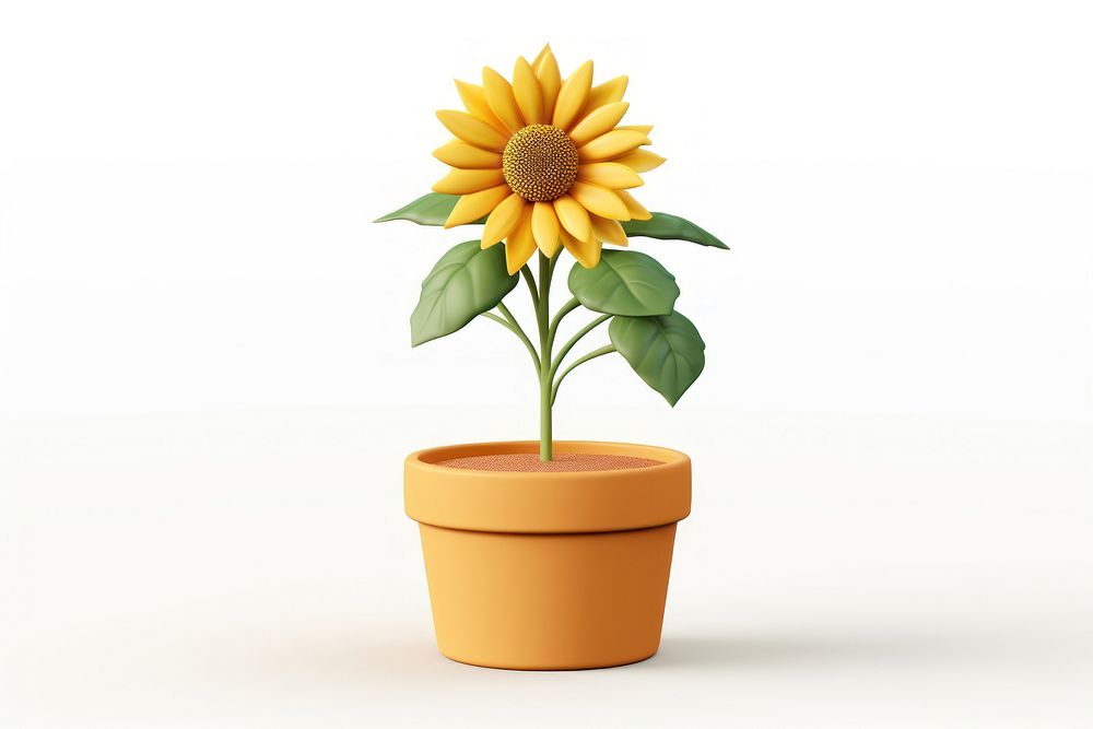 Flower sunflower plant pot. AI generated Image by rawpixel.
