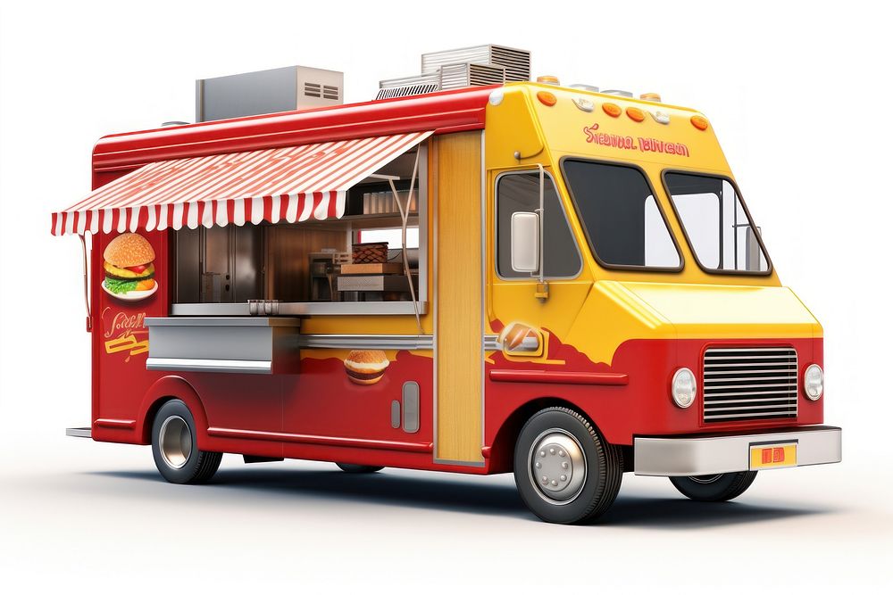 Truck vehicle burger food. AI generated Image by rawpixel.