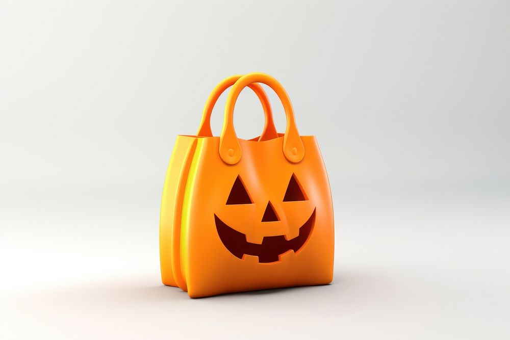 Bag halloween handbag anthropomorphic. AI generated Image by rawpixel.