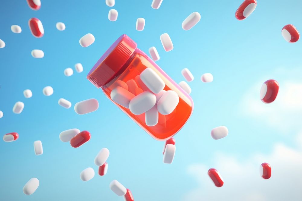 Pill container capsule medical. AI generated Image by rawpixel.