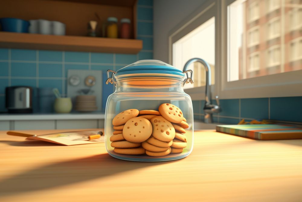 Jar biscuit kitchen food. AI generated Image by rawpixel.