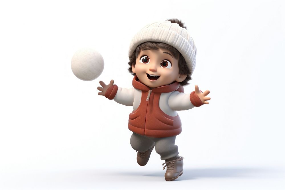 Cartoon cute snow toy. AI generated Image by rawpixel.
