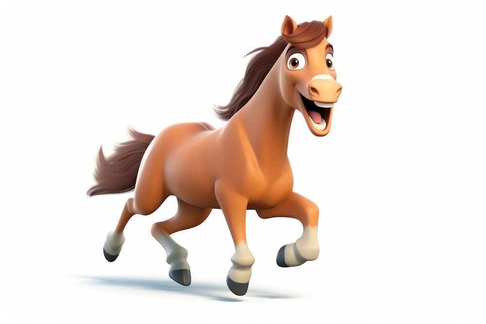 Horse cartoon mammal animal. AI generated Image by rawpixel.