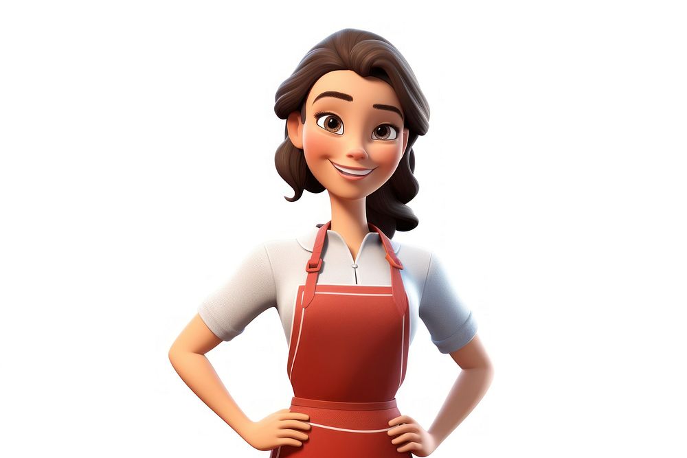 Smiling cartoon adult woman. AI generated Image by rawpixel.