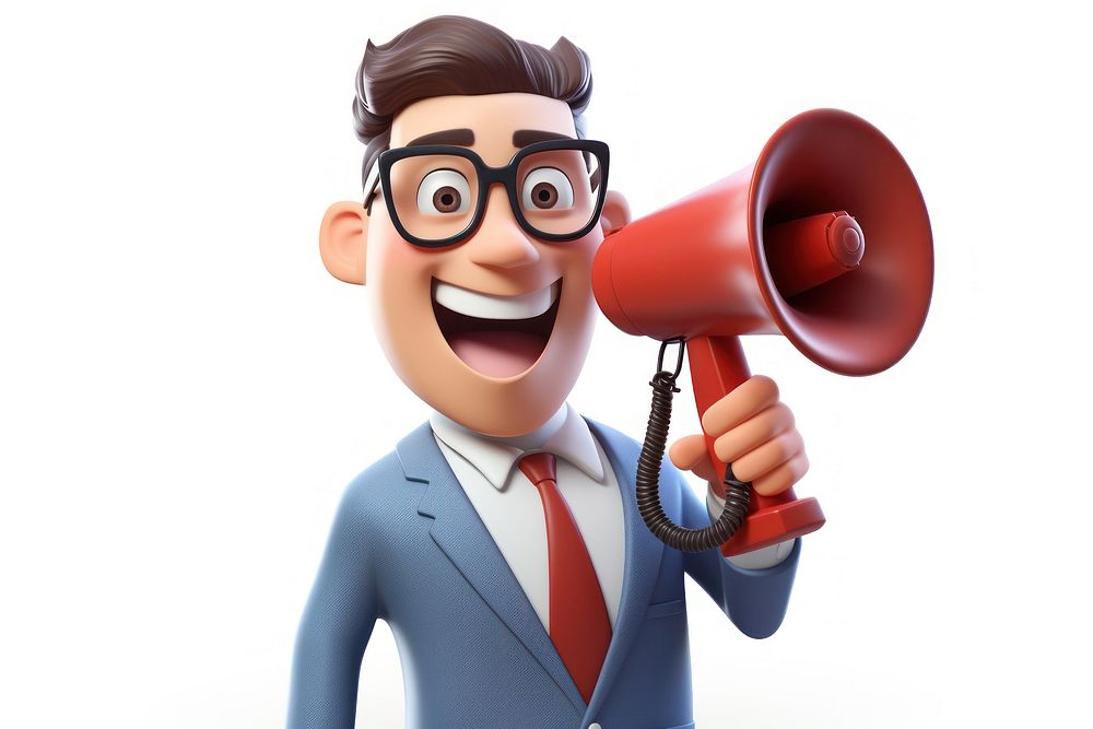 Shouting cartoon adult white background. AI generated Image by rawpixel.